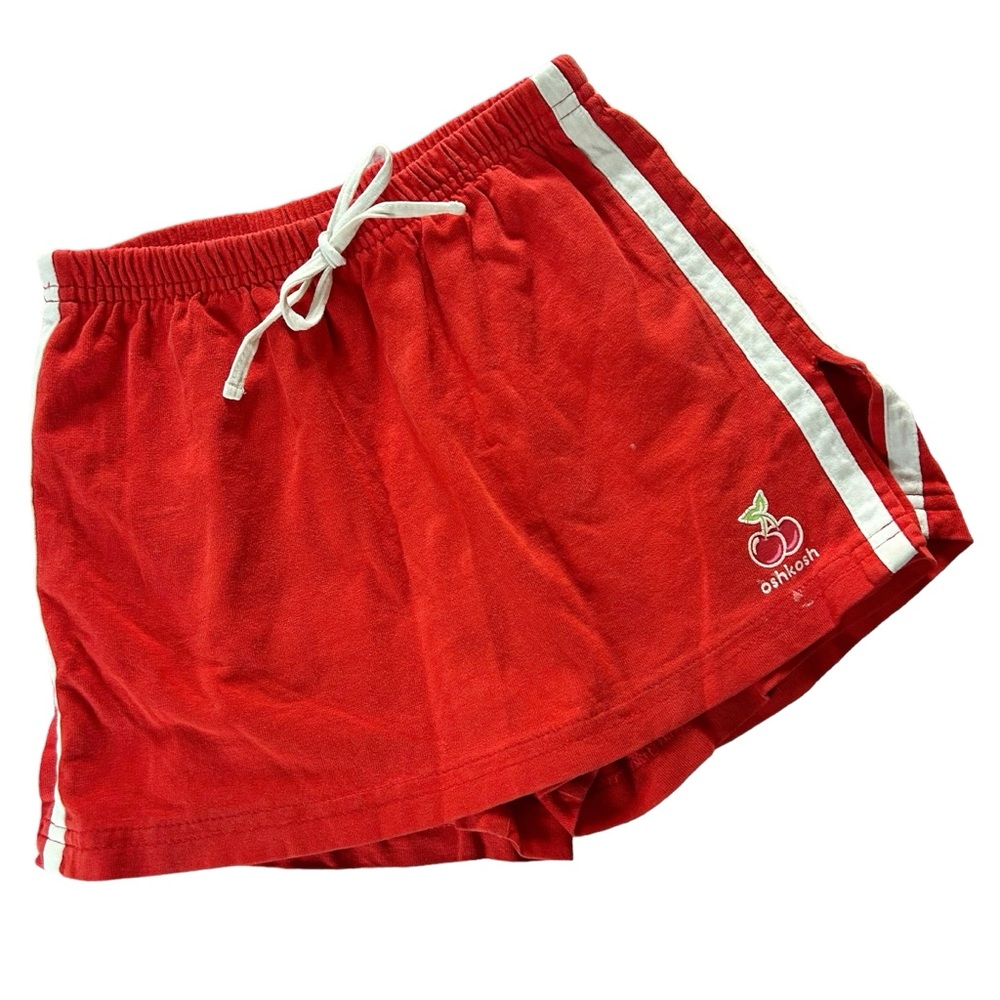 Vintage OshKosh Cherry Tennis Skirt Shorts 5 6 Made in Mexico Elastic Waist